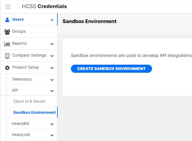 Create Sandbox